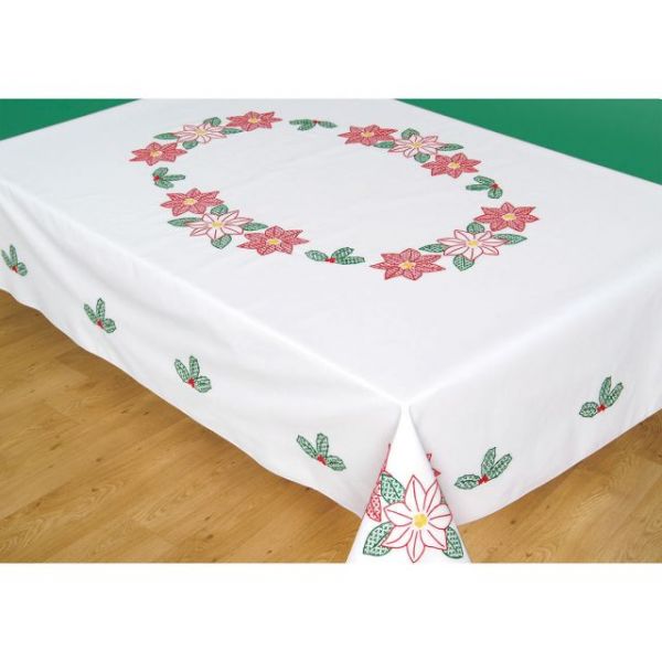 NOTM358766 Jack Dempsey Stamped White Tablecloth