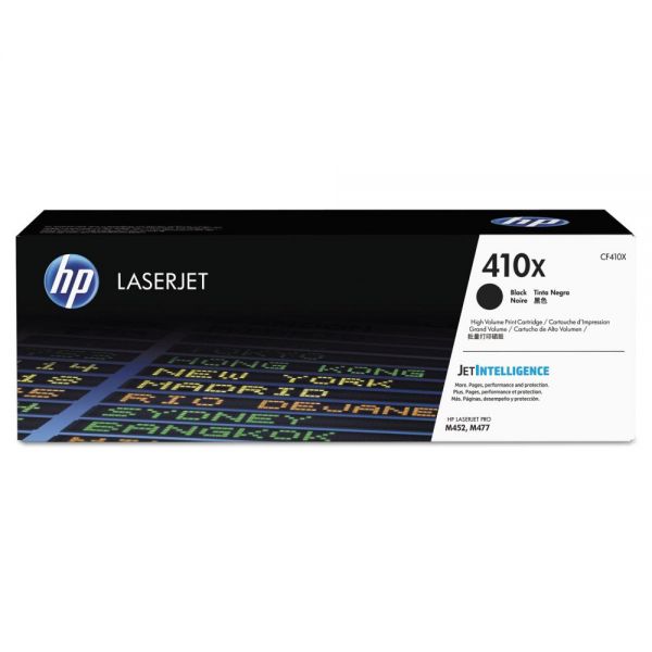 HEWCF410X HP 410X, (CF410X) High-Yield Black Original LaserJet Toner Cartridge