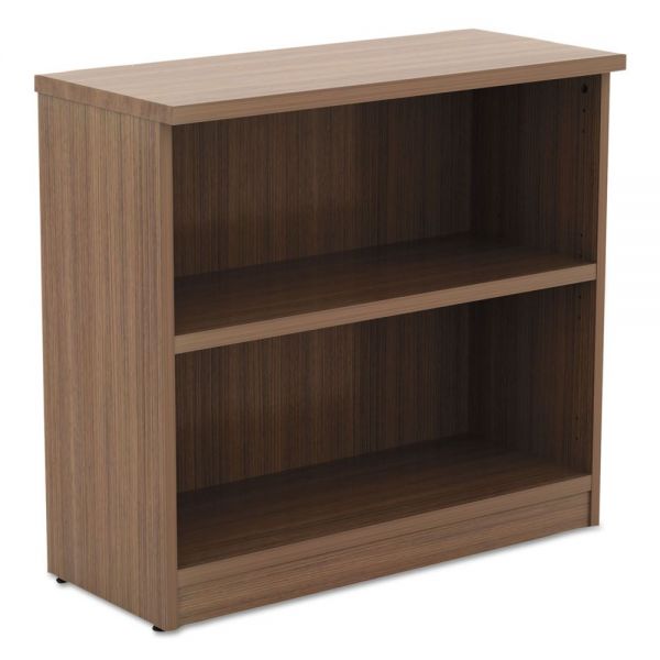 ALEVA633032WA Alera Valencia Series Bookcase,Two-Shelf, 31 3/4w x 14d x 29 1/2h, Modern Walnut