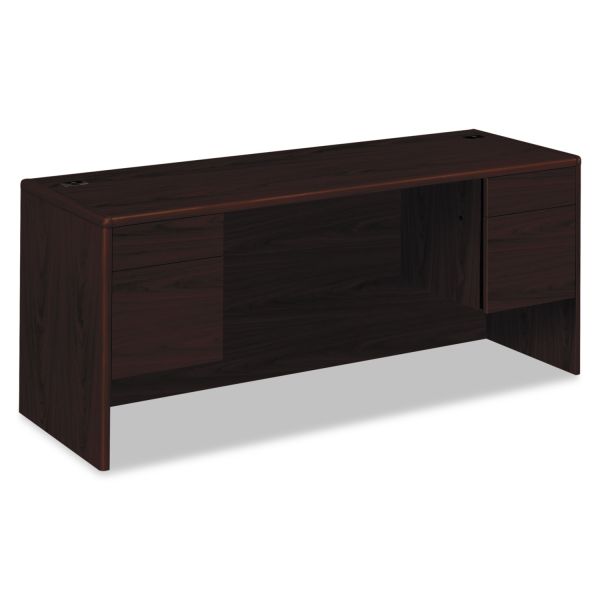 HON10743NN HON 10700 Kneespace Credenza, 3/4 Height Pedestals, 72w x 24d x 29 1/2h, Mahogany