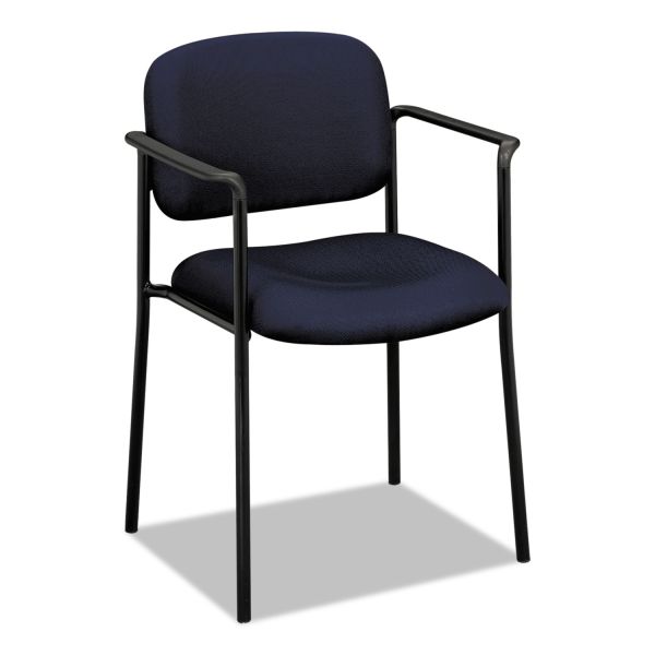 BSXVL616VA90 HON VL616 Series Stacking Guest Chair with Arms, Navy Fabric