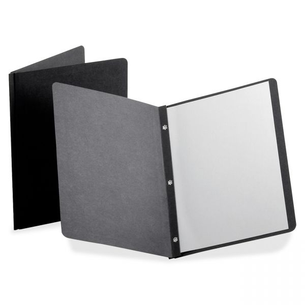 OXF52506 Oxford Report Cover, 3 Fasteners, Panel and Border Cover, Letter, Black, 25/Box
