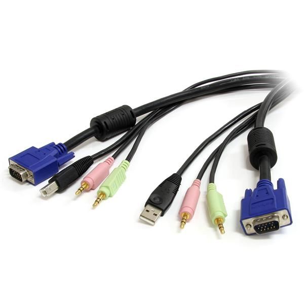 SYNX1919173 StarTech.com 6 ft 4-in-1 USB VGA KVM Switch Cable with Audio
