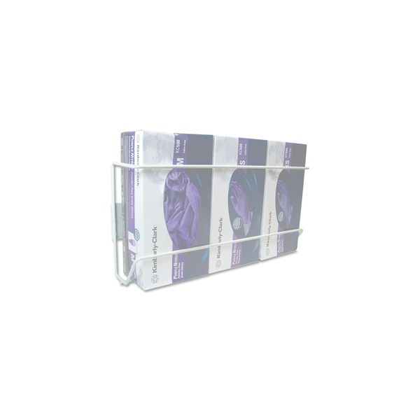 Unimed Wire Wall-Mount Glove Box Holder 4-Box Vertical Stainless Steel White