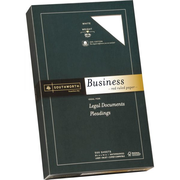 SOU403ER Southworth Red Ruled Business Paper