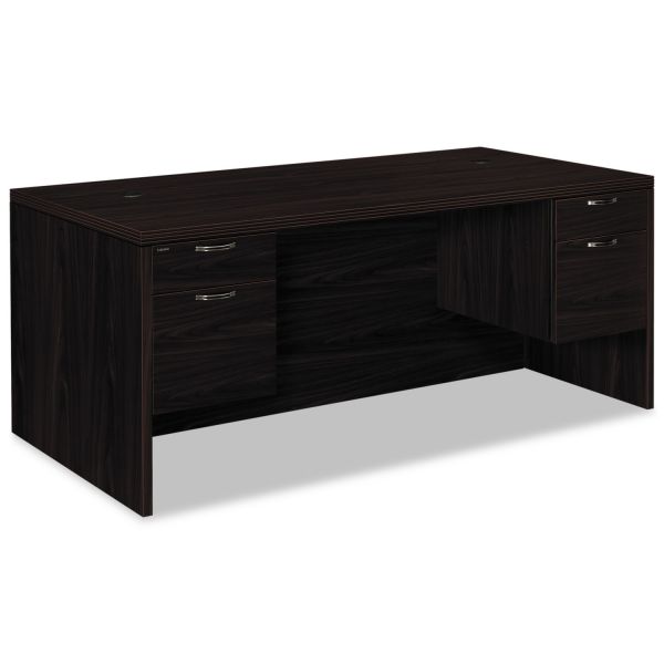 HON11593AFNN HON Valido 11500 Series Double Pedestal Desk, 72w x 36d x 29 1/2h, Mahogany