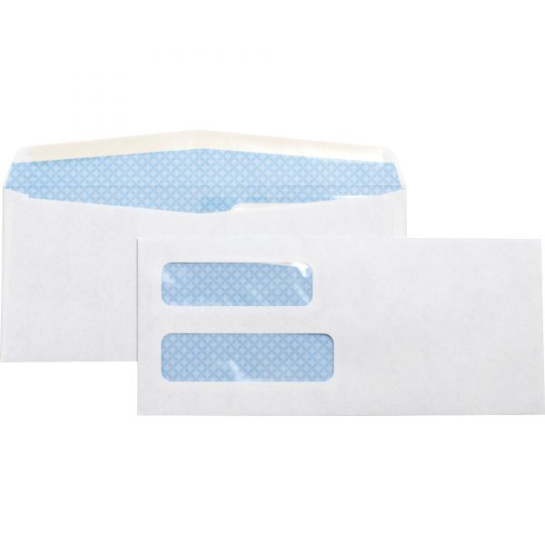 BSN36694 Business Source No. 10 Double-Window Invoice Envelopes