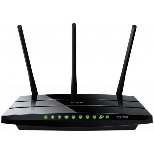 SYNX3686095 TP-LINK Archer C7 AC1750 Dual Band Wireless AC Gigabit Router, 2.4GHz 450Mbps+5Ghz 1350Mbps, 2 USB Ports, IPv6, Guest Network