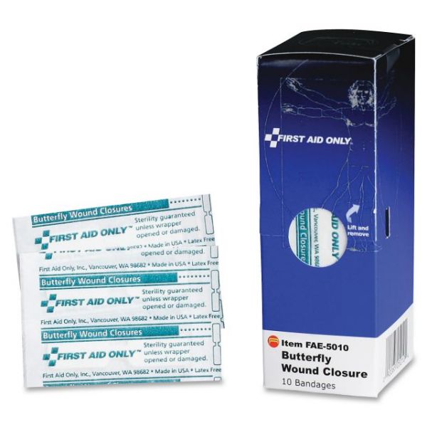 FAOFAE5010 First Aid Only Butterfly Wound Closure Bandages