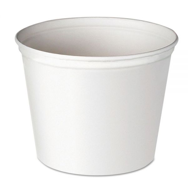 SCC10T1UU Dart Double Wrapped Paper Bucket, Unwaxed, White, 165oz, 100/Carton