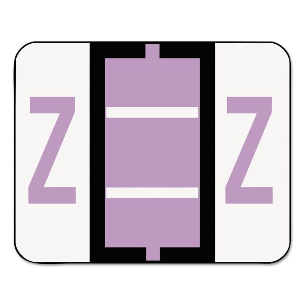 SMD67096 Smead A-Z Color-Coded Bar-Style End Tab Labels, Letter Z, Lavender, 500/Roll