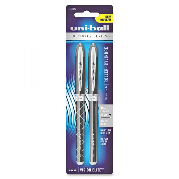 SAN1858550 Uni-Ball Vision Elite Designer Series Rollerball Pens