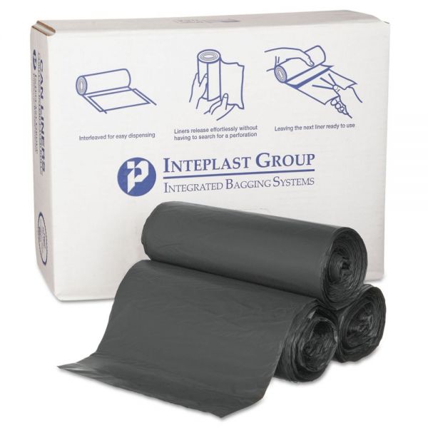 IBSS366022K Inteplast Group Interleaved High-Density Can Liners, 36 x 60, 22mic, Black, 150/CT