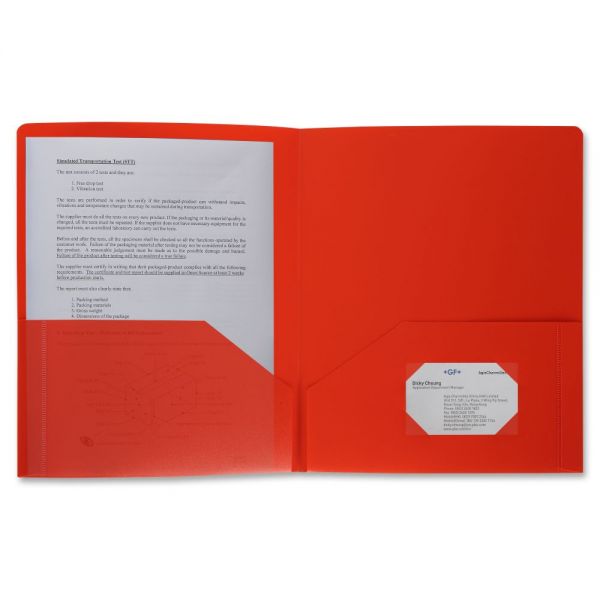 BSN20881 Business Source 2-Pocket Poly Folder