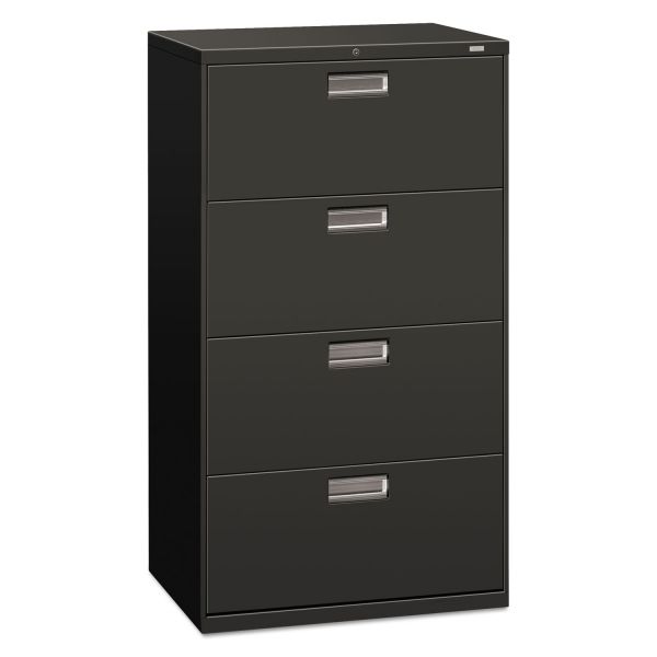 HON674LS HON 600 Series Four-Drawer Lateral File, 30w x 19-1/4d, Charcoal