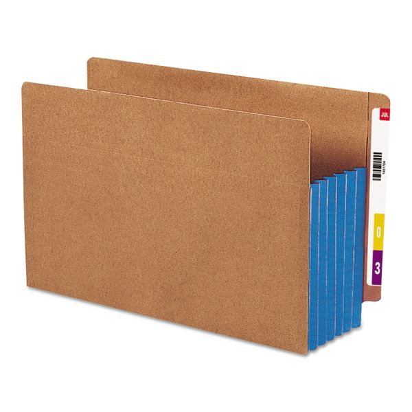 SMD74689 Smead 5 1/4" Exp File Pockets, Straight Tab, Legal, Blue, 10/Box