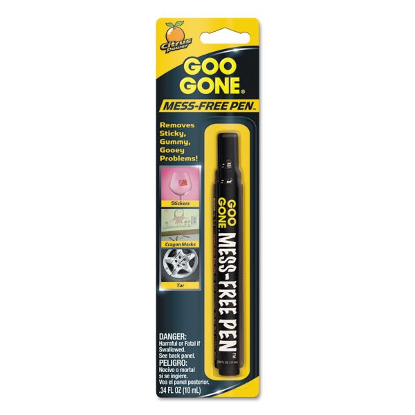 WMN2100 Goo Gone Mess-Free Pen Cleaner, Citrus Scent, 0.34 Pen Applicator, 12/Carton