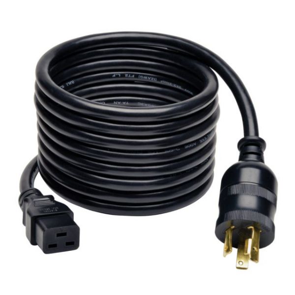 SYNX4119020 Tripp Lite Heavy-Duty Power Cord, 20A, 12AWG (IEC-320-C19 to NEMA L6-30P), 12-ft.
