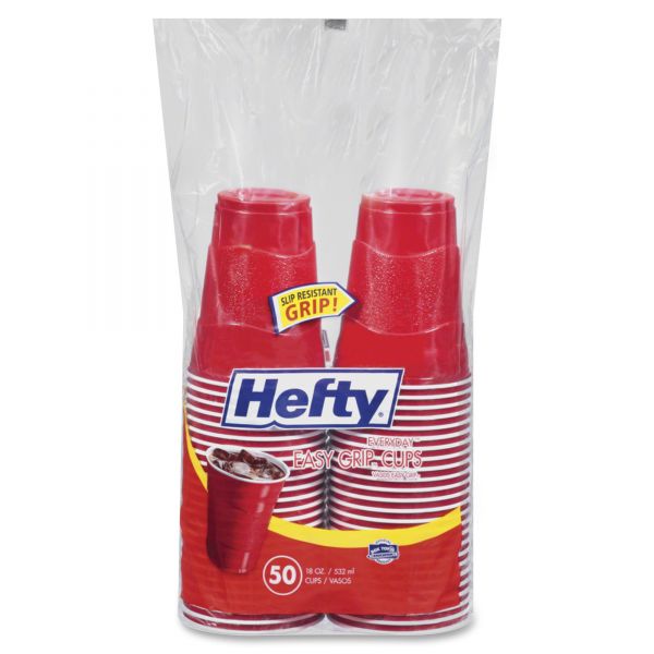 RFPC21807CT Hefty Easy Grip 18 oz Plastic Party Cups