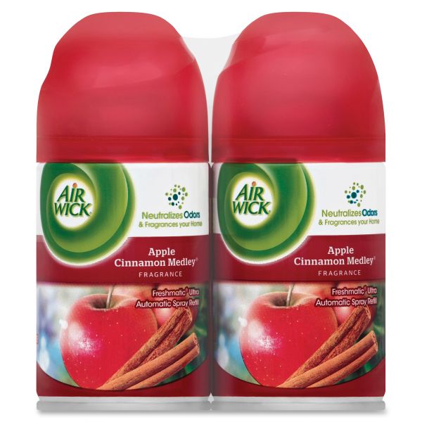 RAC82680 Air Wick Freshmatic Ultra Spray Refill, Apple Cinnamon Medley,Aerosol,6.17oz,2/PK, 3PK/CT