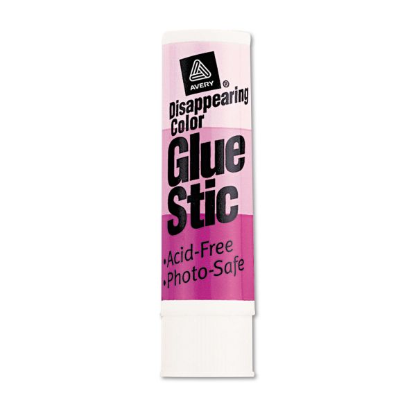 AVE00216 Avery Permanent Glue Stics, Purple Application, .26 oz, Stick