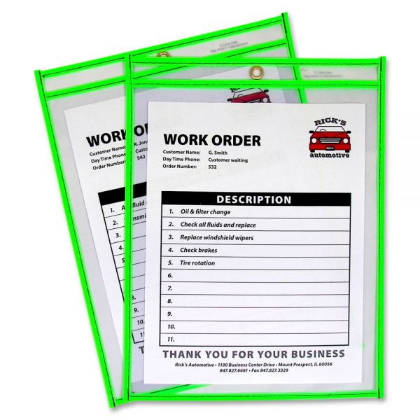 CLI43913 C-Line Neon Colored Stitched Shop Ticket Holder