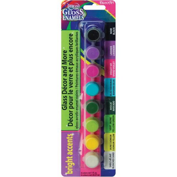 NOTM356206 Americana Gloss Enamels Paint Pots 8/Pkg