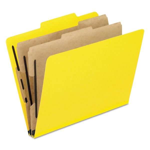 PFX2257Y Pendaflex Six-Section Colored Classification Folders, Legal, 2/5 Tab, Yellow, 10/Box