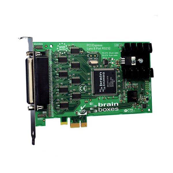 Brainboxes 8 Port RS232 PCI Express Serial Card 9 Pin Connectors