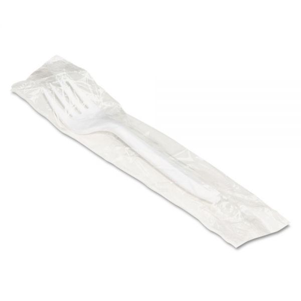 BWKFORKIW Boardwalk Mediumweight Wrapped Polypropylene Cutlery, Fork, White, 1000/Carton