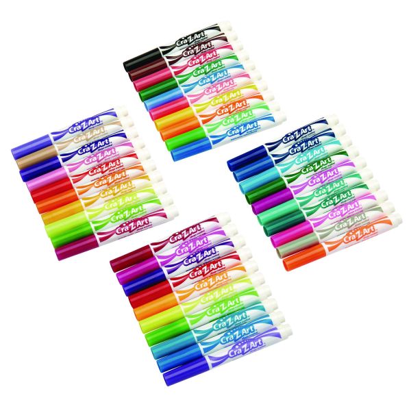 Cra-Z-Art Super Washable Markers, Broad Bullet Tip, Assorted