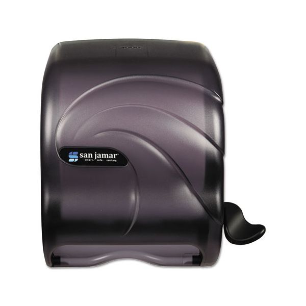 SJMT990TBK San Jamar Element Lever Roll Towel Dispenser, Oceans, Black, 12 1/2 x 8 1/2 x 12 3/4