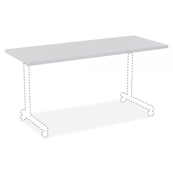LLR62563 Lorell Rectangular Invent Tabletop - Light Gray