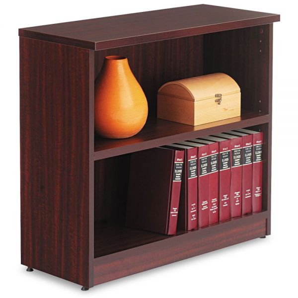 ALEVA633032MY Alera Valencia Series Bookcase, Two-Shelf, 31 3/4w x 14d x 29 1/2h, Mahogany