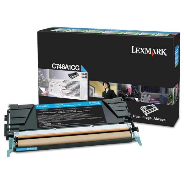 LEXC746A1CG Lexmark C746A1CG Toner, 7000 Page-Yield, Cyan