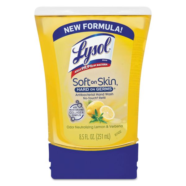 RAC00379CT LYSOL No-Touch Hand Soap Refill, 8.5oz, Lemon & Verbena, 6/Carton