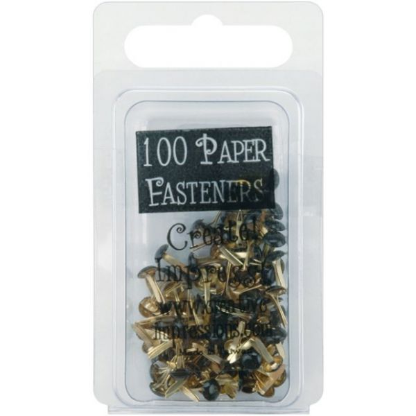 NOTM310200 Mini Painted Metal Paper Fasteners 3mm 100/Pkg