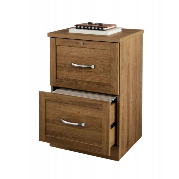 Realspace Premium 17 D 2 Drawer Vertical File Cabinet Golden Oak