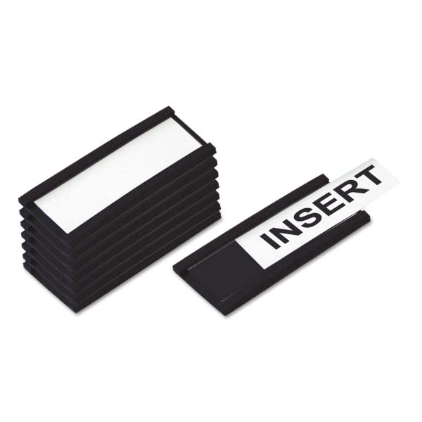 BVCFM1310 MasterVision Magnetic Card Holders, 2w x 1h, Black, 25/Pack