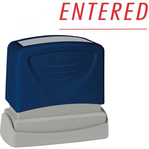 SPR60023 Sparco ENTERED Red Title Stamp