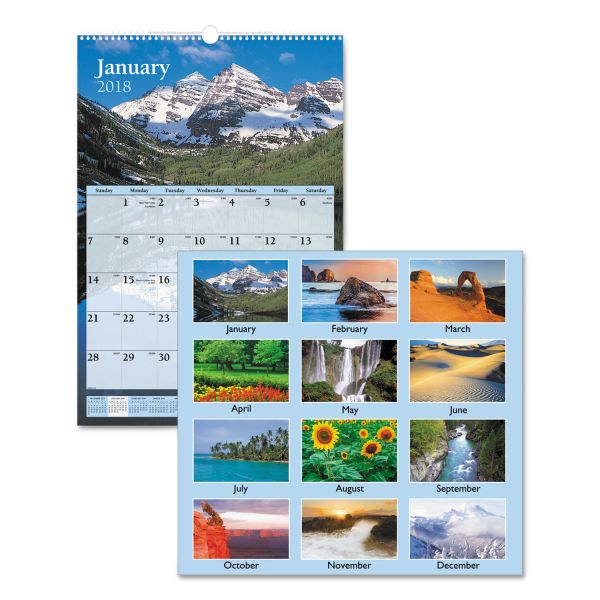 AAGDMW20128 AT-A-GLANCE Scenic Monthly Wall Calendar, 15 1/2 x 22 3/4, 2019