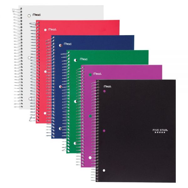 MEA05204 Five Star Wide Ruled Spiral Notebook