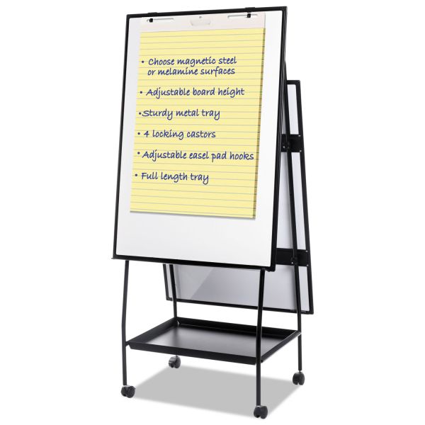 BVCEA49145016 MasterVision Creation Station Magnetic Dry Erase Board, 29 1/2 x 74 7/8, Black Frame