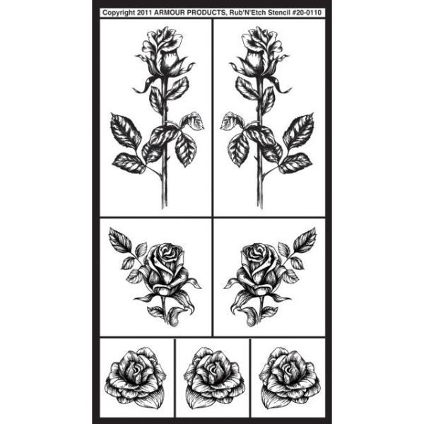 NOTM130452 Rub 'N' Etch Designer Stencil 5"X8"