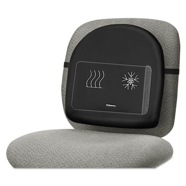 FEL9190001 Fellowes Climate Control Back Rest, 14 1/2w x 3d x 13 5/8h, Black