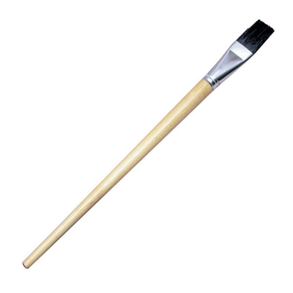 LEO73599 Charles Leonard Long Handle Easel Brush, Size 22, Natural Bristle, Flat, 12/Pack