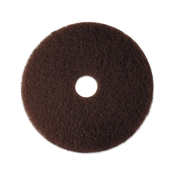 MMM08445 3M Low-Speed High Productivity Floor Pad 7100, 17" Diameter, Brown, 5/Carton