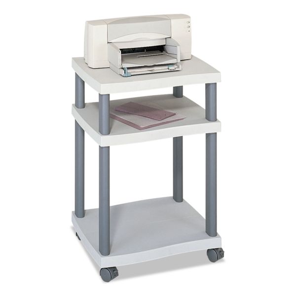 SAF1860GR Safco Wave Design Printer Stand, Three-Shelf, 20w x 17-1/2d x 29-1/4h, Charcoal Gray