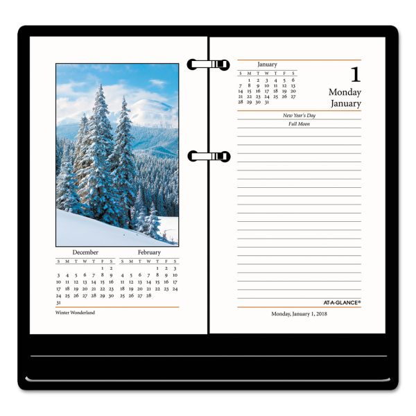 AAGE41750 AT-A-GLANCE Photographic Desk Calendar Refill, 3 1/2 x 6, 2019