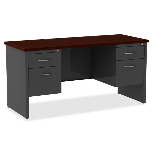LLR79160 Lorell Commercial Double Pedestal Computer Desk